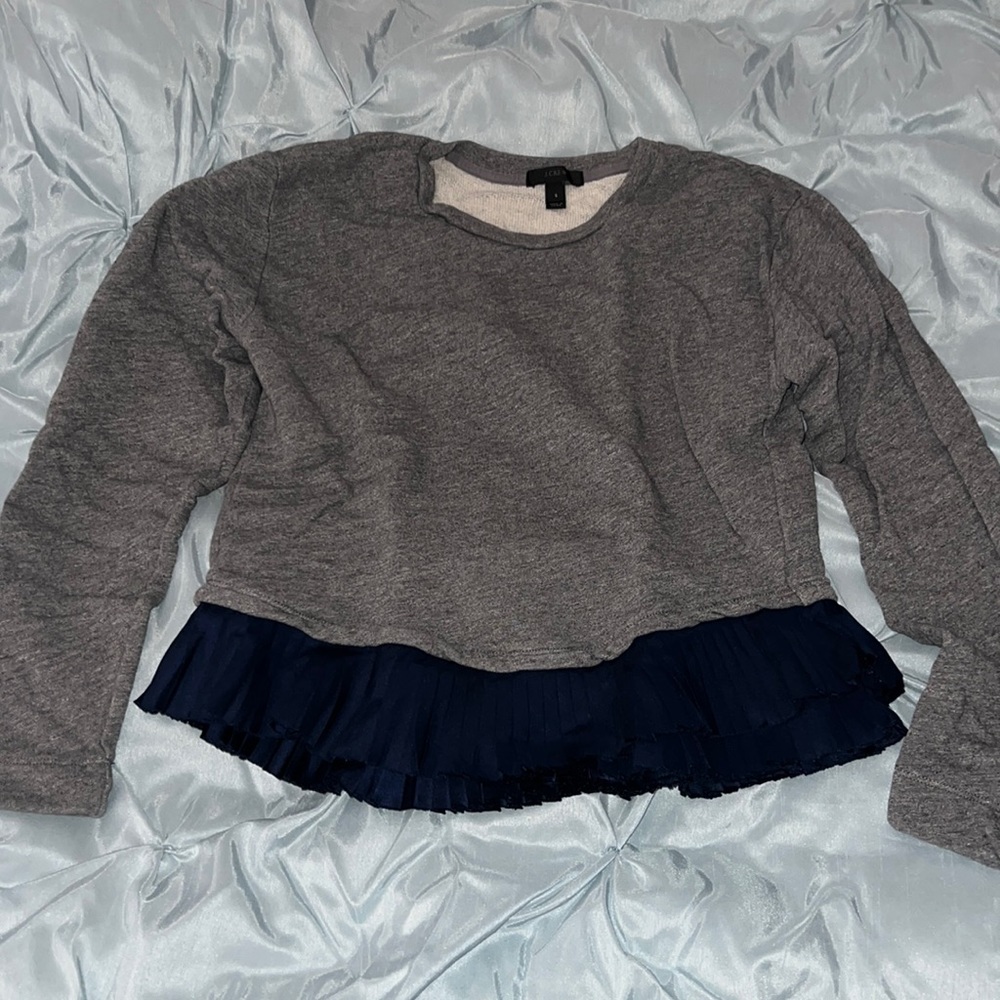 J Crew Small Asymmetrical Sweatshirt